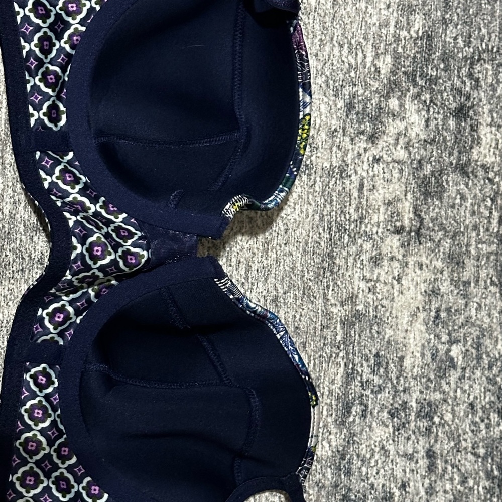 VS lined demi balconet longline bra Navy Blue Sz 34C - Picture 4 of 8